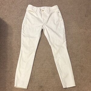 Frame Le High Skinny White Slim Jeans